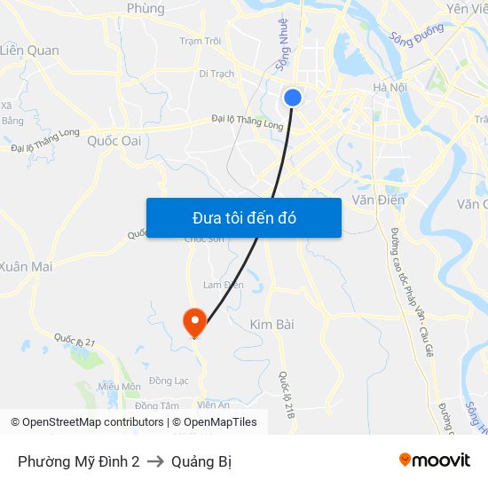 Phường Mỹ Đình 2 to Quảng Bị map