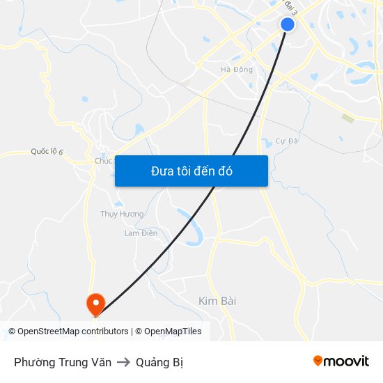 Phường Trung Văn to Quảng Bị map