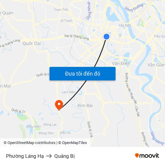 Phường Láng Hạ to Quảng Bị map