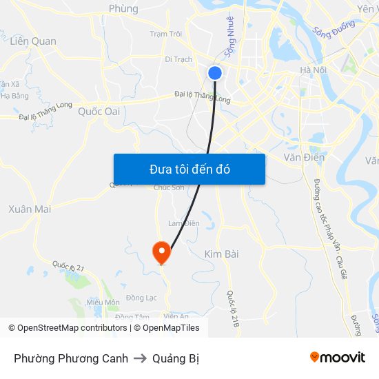 Phường Phương Canh to Quảng Bị map