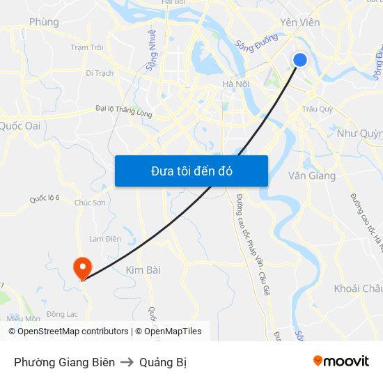Phường Giang Biên to Quảng Bị map