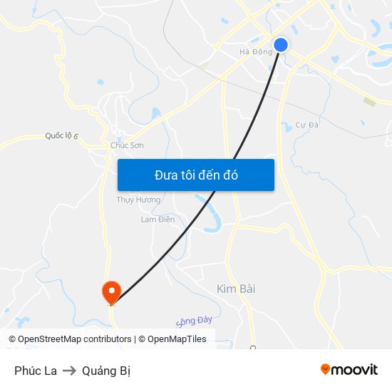 Phúc La to Quảng Bị map