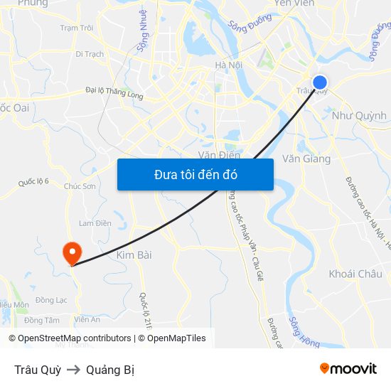 Trâu Quỳ to Quảng Bị map