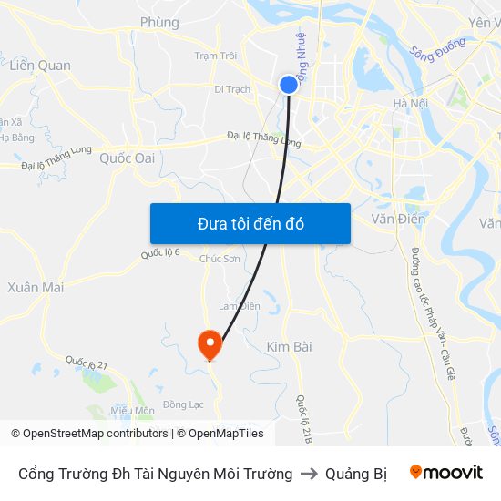 Cổng Trường Đh Tài Nguyên Môi Trường to Quảng Bị map