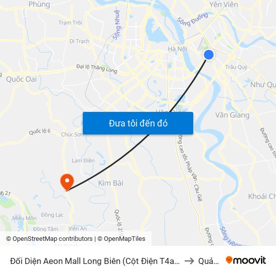 Đối Diện Aeon Mall Long Biên (Cột Điện T4a/2a-B Đường Cổ Linh) to Quảng Bị map