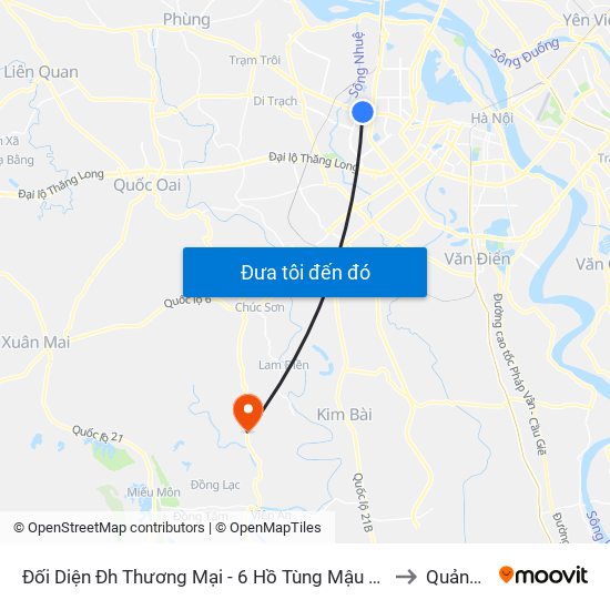 Đối Diện Đh Thương Mại - 6 Hồ Tùng Mậu (Cột Sau) to Quảng Bị map