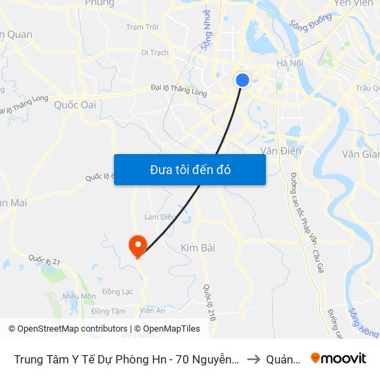 Trung Tâm Y Tế Dự Phòng Hn - 70 Nguyễn Chí Thanh to Quảng Bị map