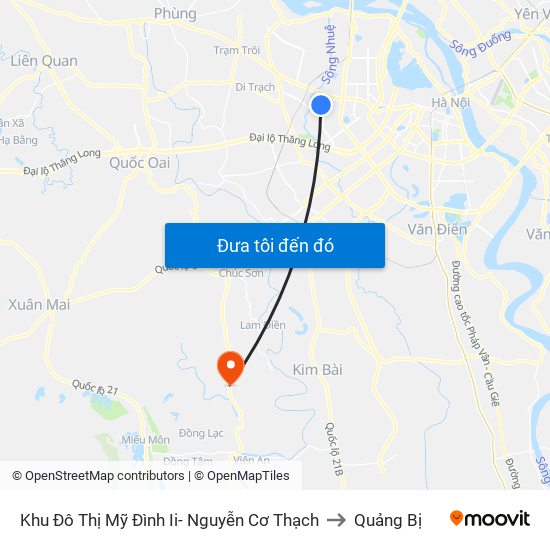 Khu Đô Thị Mỹ Đình Ii- Nguyễn Cơ Thạch to Quảng Bị map