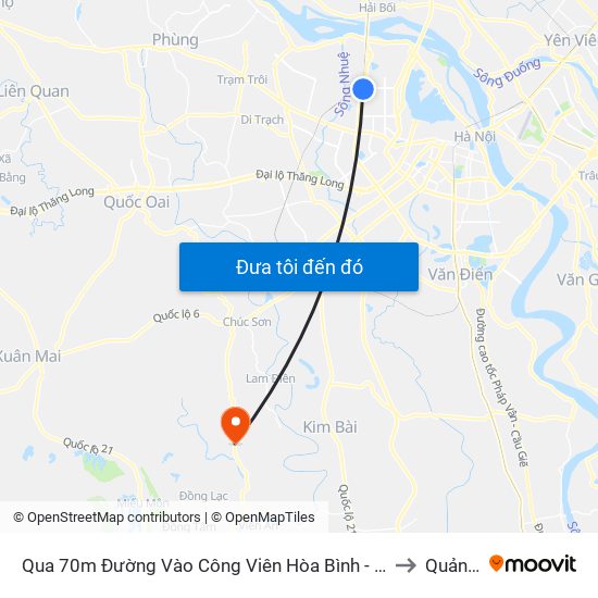 Qua 70m Đường Vào Công Viên Hòa Bình - Phạm Văn Đồng to Quảng Bị map