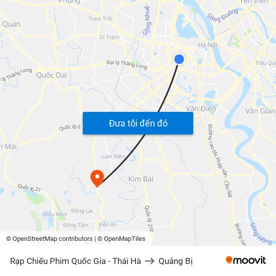 Rạp Chiếu Phim Quốc Gia - Thái Hà to Quảng Bị map