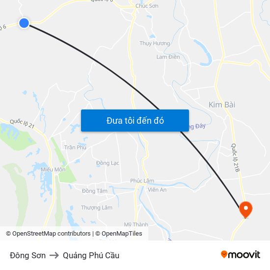 Đông Sơn to Quảng Phú Cầu map
