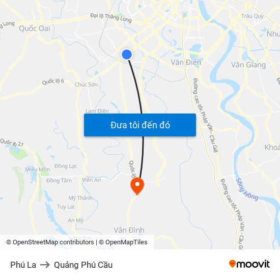 Phú La to Quảng Phú Cầu map