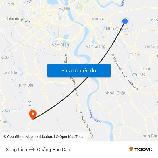 Song Liễu to Quảng Phú Cầu map