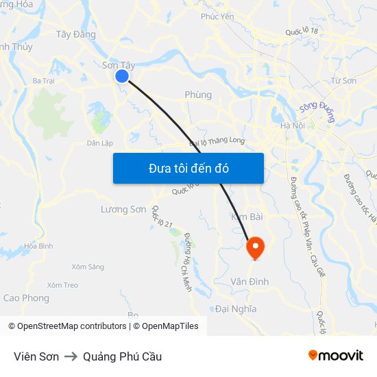 Viên Sơn to Quảng Phú Cầu map