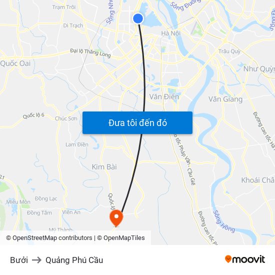 Bưởi to Quảng Phú Cầu map