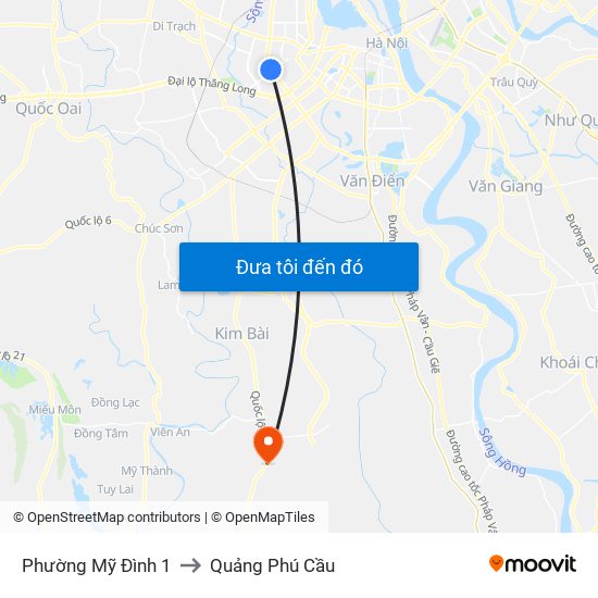 Phường Mỹ Đình 1 to Quảng Phú Cầu map