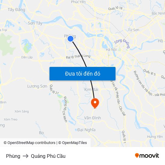 Phùng to Quảng Phú Cầu map