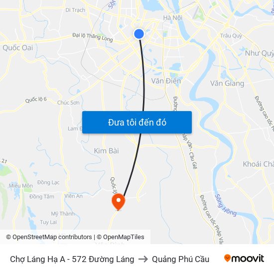 Chợ Láng Hạ A - 572 Đường Láng to Quảng Phú Cầu map