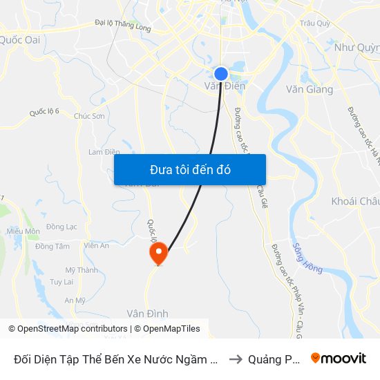 Đối Diện Tập Thể Bến Xe Nước Ngầm Hà Nội - Ngọc Hồi to Quảng Phú Cầu map