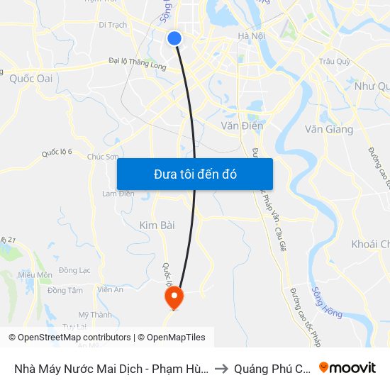 Đối Diện Bệnh Viện Đa Khoa Y Học Cổ Truyền - Phạm Hùng to Quảng Phú Cầu map