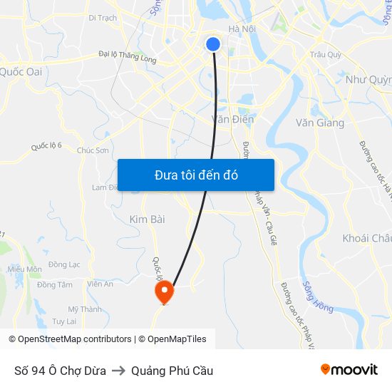 Số 94 Ô Chợ Dừa to Quảng Phú Cầu map