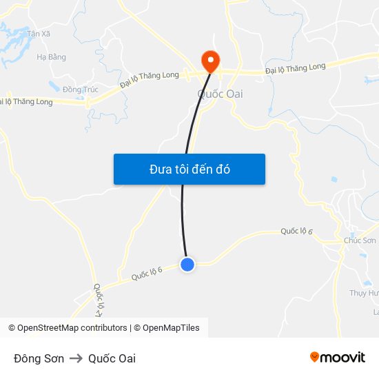 Đông Sơn to Quốc Oai map