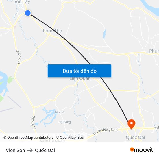 Viên Sơn to Quốc Oai map