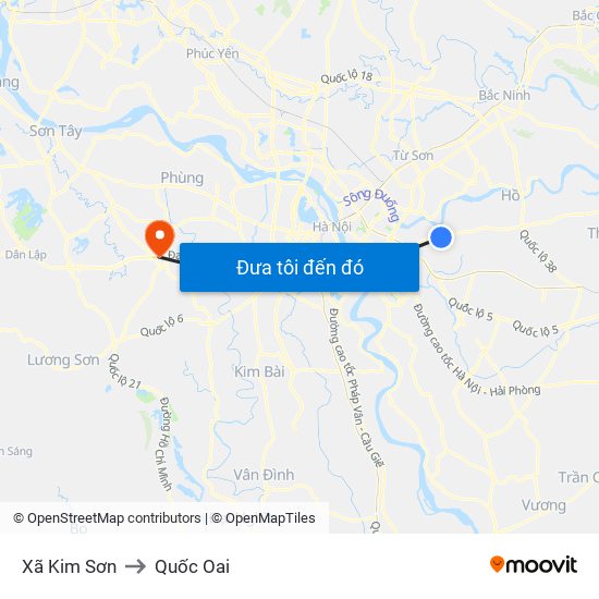 Xã Kim Sơn to Quốc Oai map