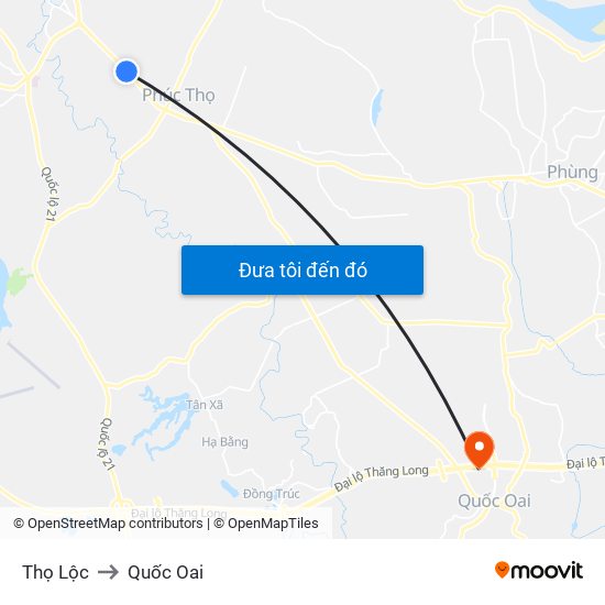 Thọ Lộc to Quốc Oai map