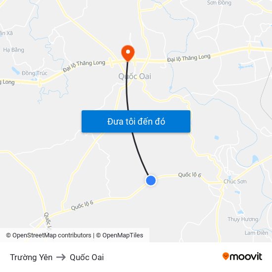 Trường Yên to Quốc Oai map