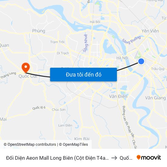 Đối Diện Aeon Mall Long Biên (Cột Điện T4a/2a-B Đường Cổ Linh) to Quốc Oai map