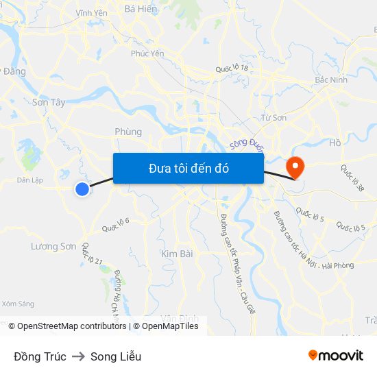 Đồng Trúc to Song Liễu map
