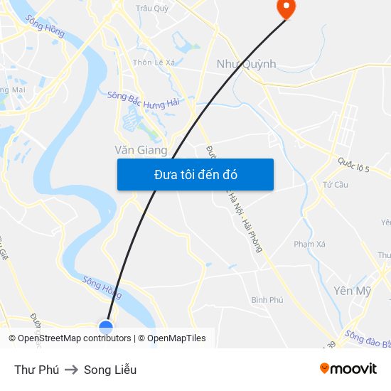 Thư Phú to Song Liễu map