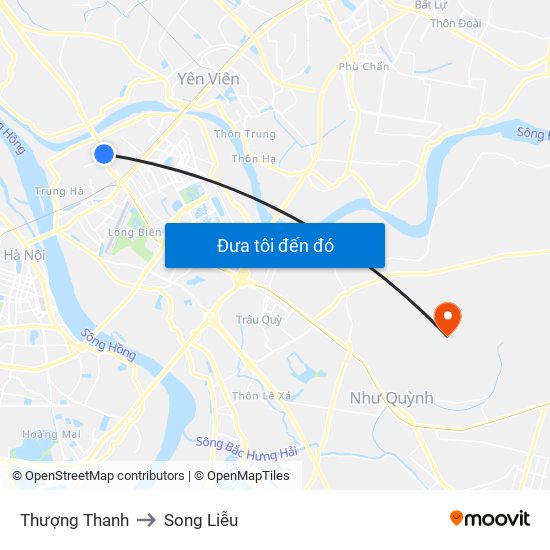 Thượng Thanh to Song Liễu map