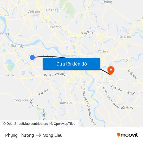 Phụng Thượng to Song Liễu map