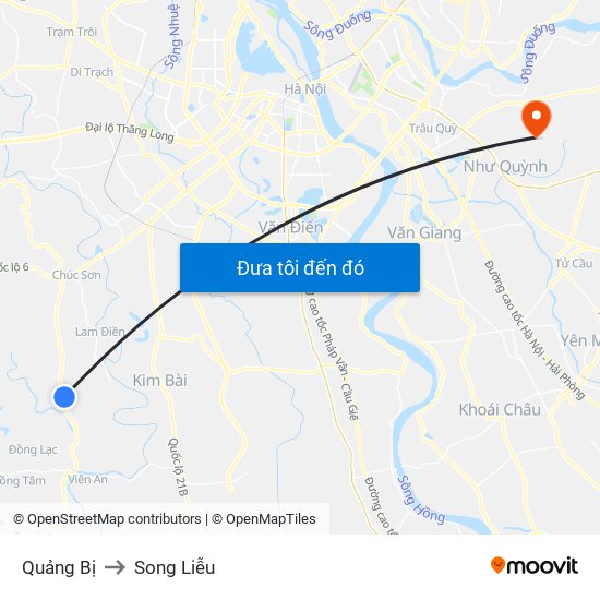 Quảng Bị to Song Liễu map