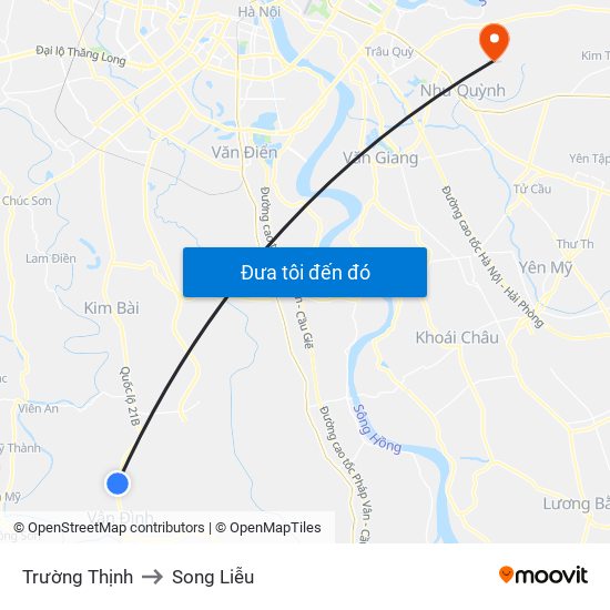 Trường Thịnh to Song Liễu map
