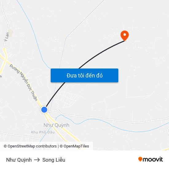 Như Quỳnh to Song Liễu map