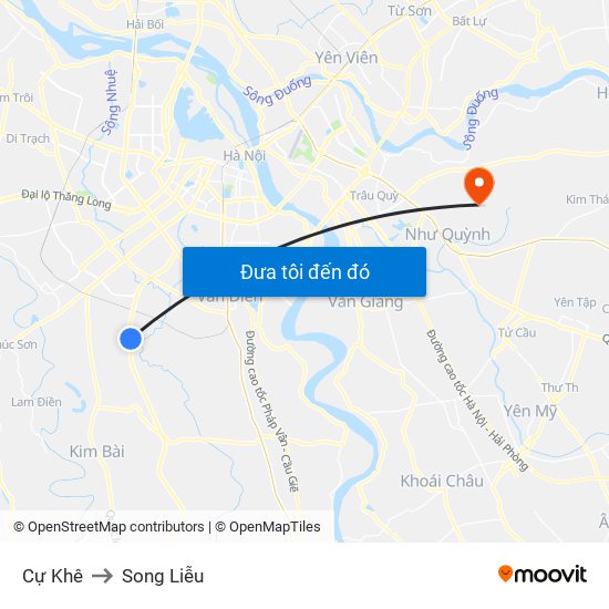 Cự Khê to Song Liễu map