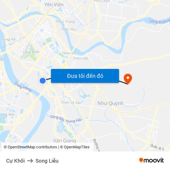 Cự Khối to Song Liễu map