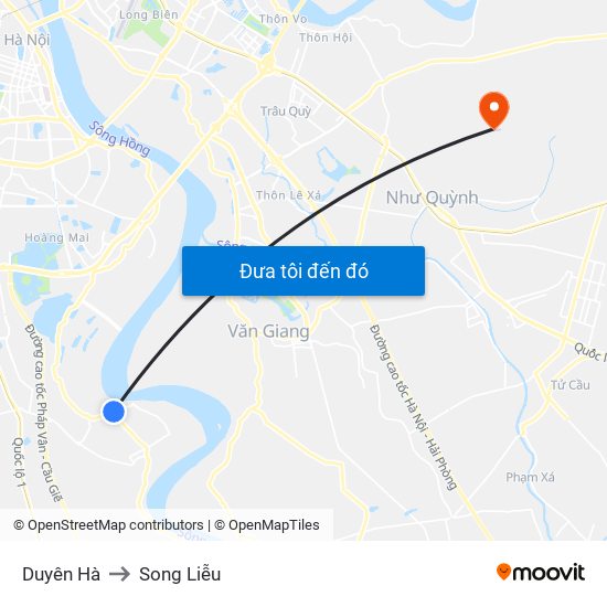 Duyên Hà to Song Liễu map