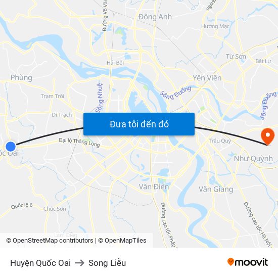 Huyện Quốc Oai to Song Liễu map