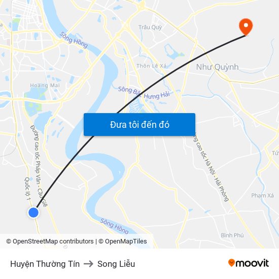 Huyện Thường Tín to Song Liễu map