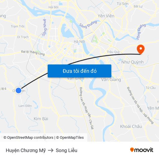 Huyện Chương Mỹ to Song Liễu map