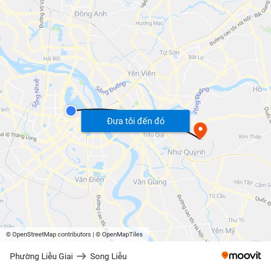 Phường Liễu Giai to Song Liễu map