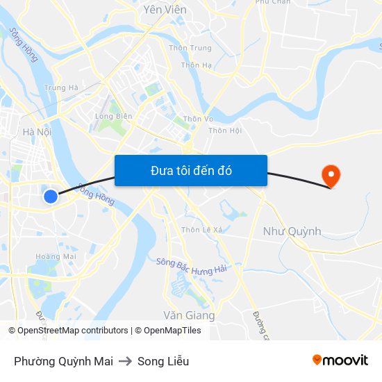 Phường Quỳnh Mai to Song Liễu map