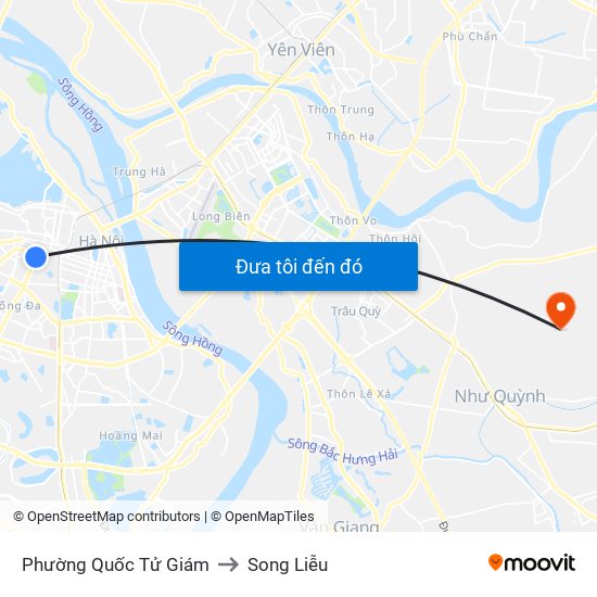 Phường Quốc Tử Giám to Song Liễu map