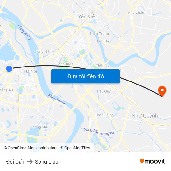 Đội Cấn to Song Liễu map