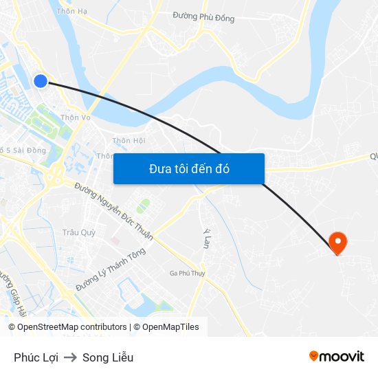 Phúc Lợi to Song Liễu map