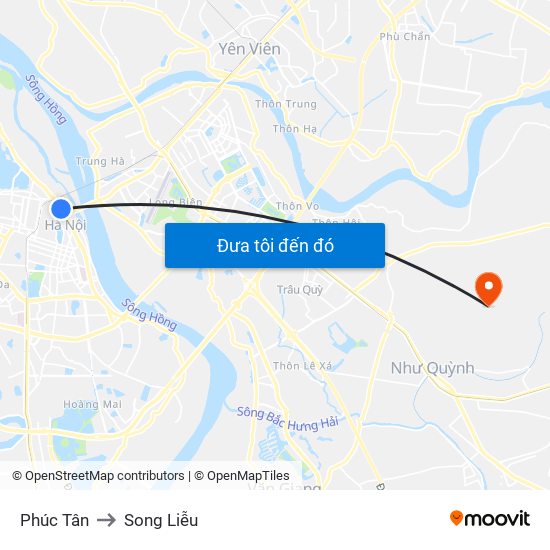 Phúc Tân to Song Liễu map